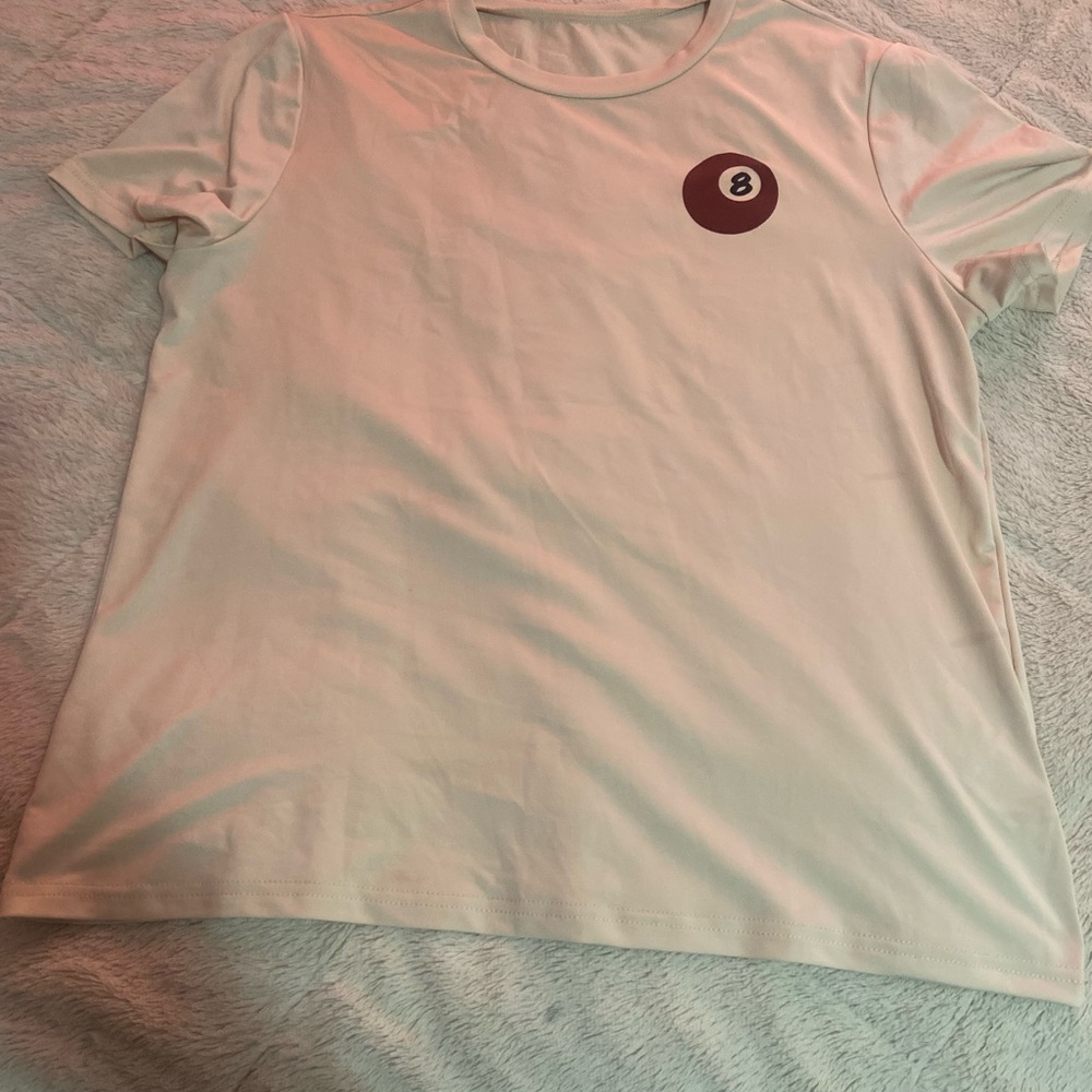 Cream T-Shirt with 8 Ball Design